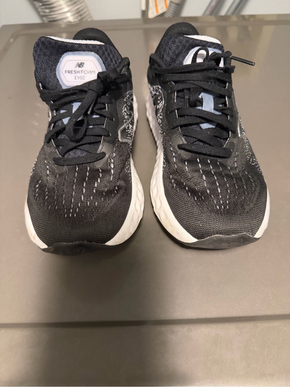 New Balance Kids Black and White Fresh Foam EvoZ Sneakers